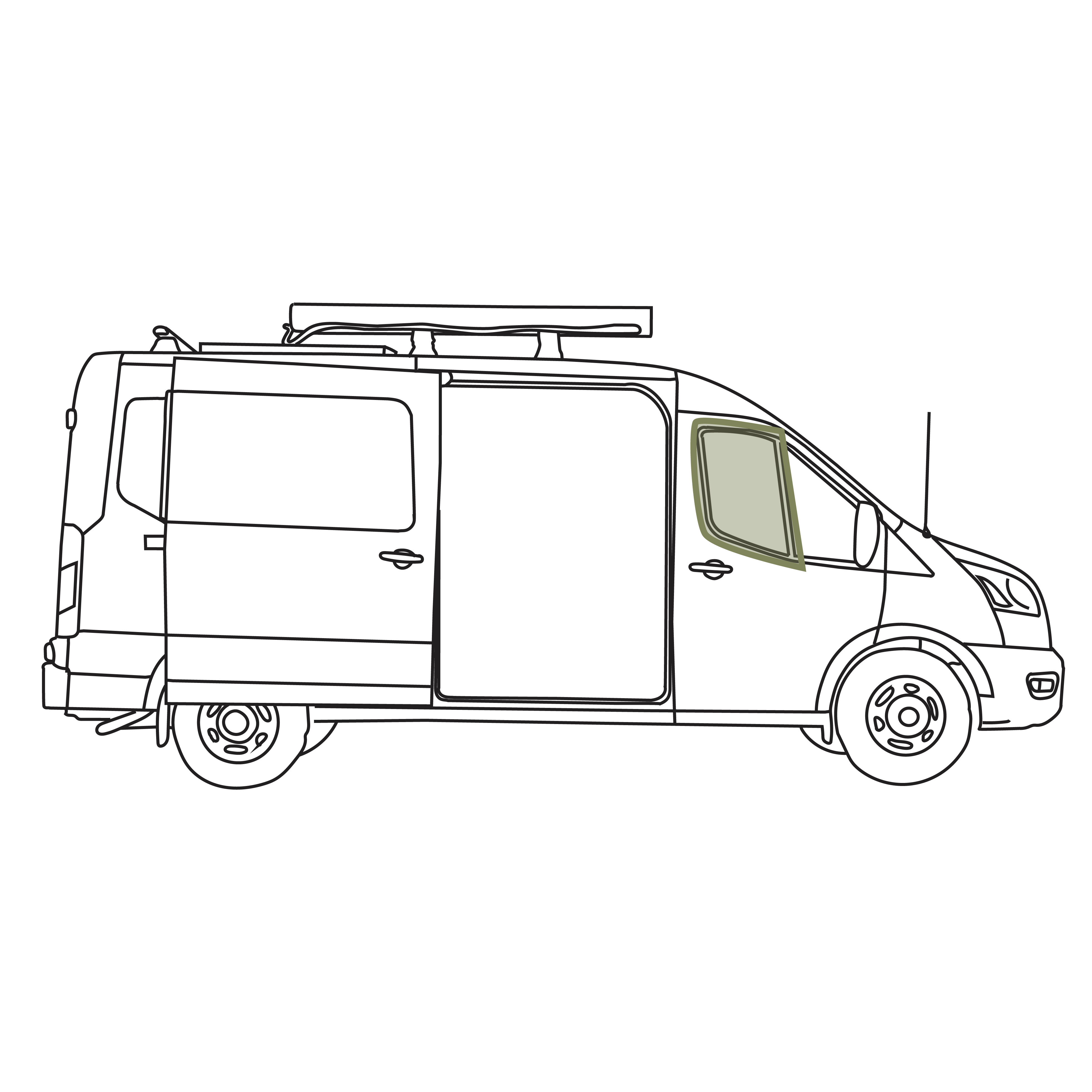 Ford Transit Bug Screen - Front Door (Pair)