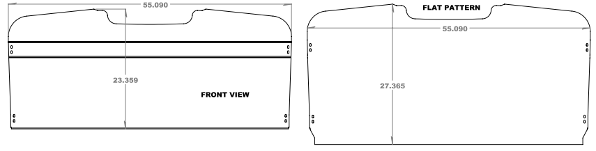 CAVans 2019+ Sprinter Headliner Shelf No Curtain Rod
