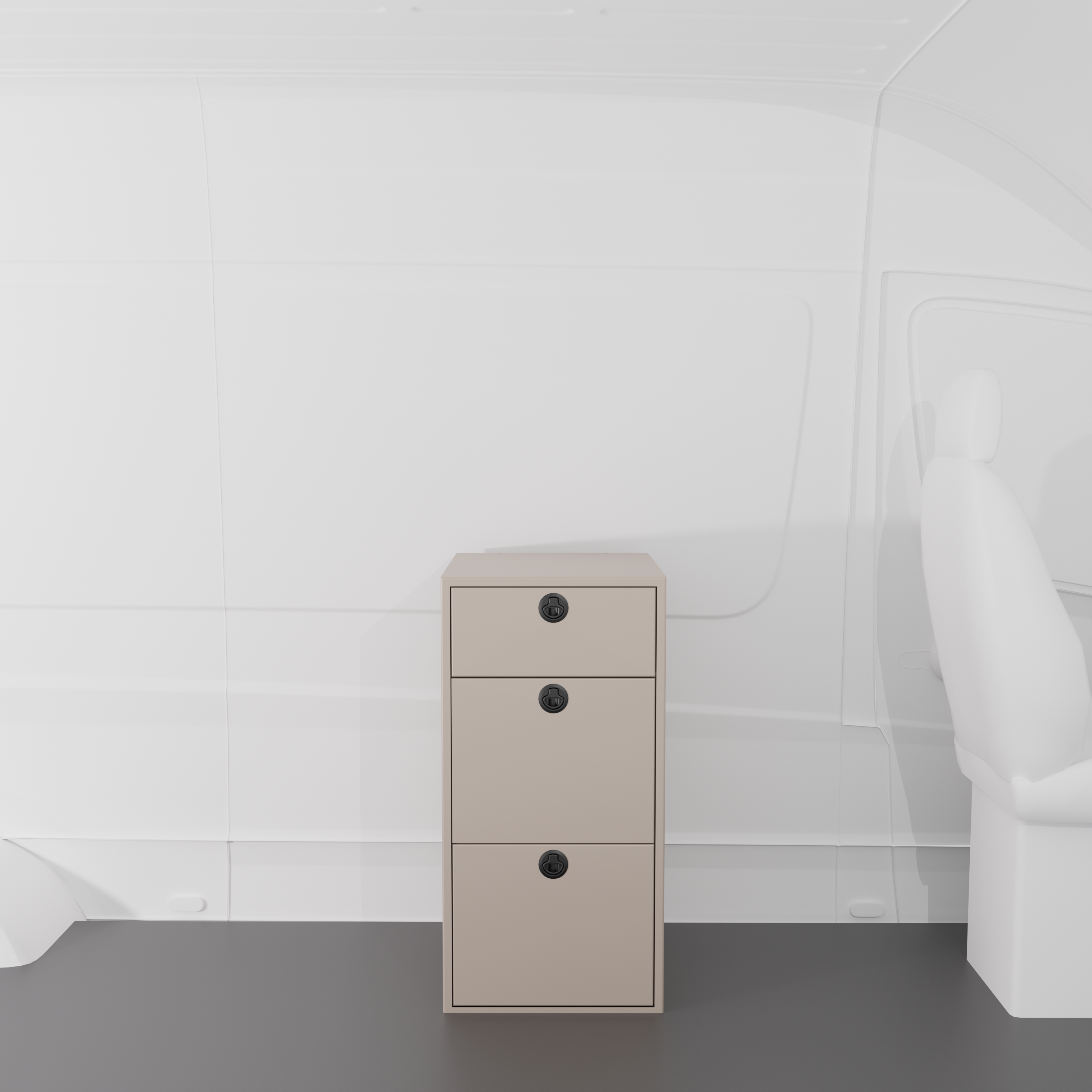 18" Three Drawer Base Cabinet