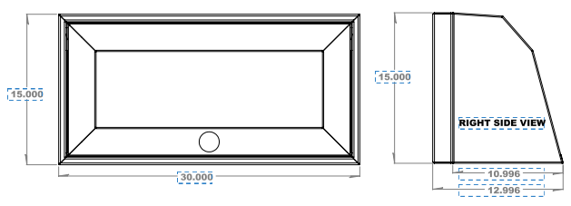 30-inch wide aluminum angled upper Van Wife Components cabinet with a single shaker-style door & flush slam latch