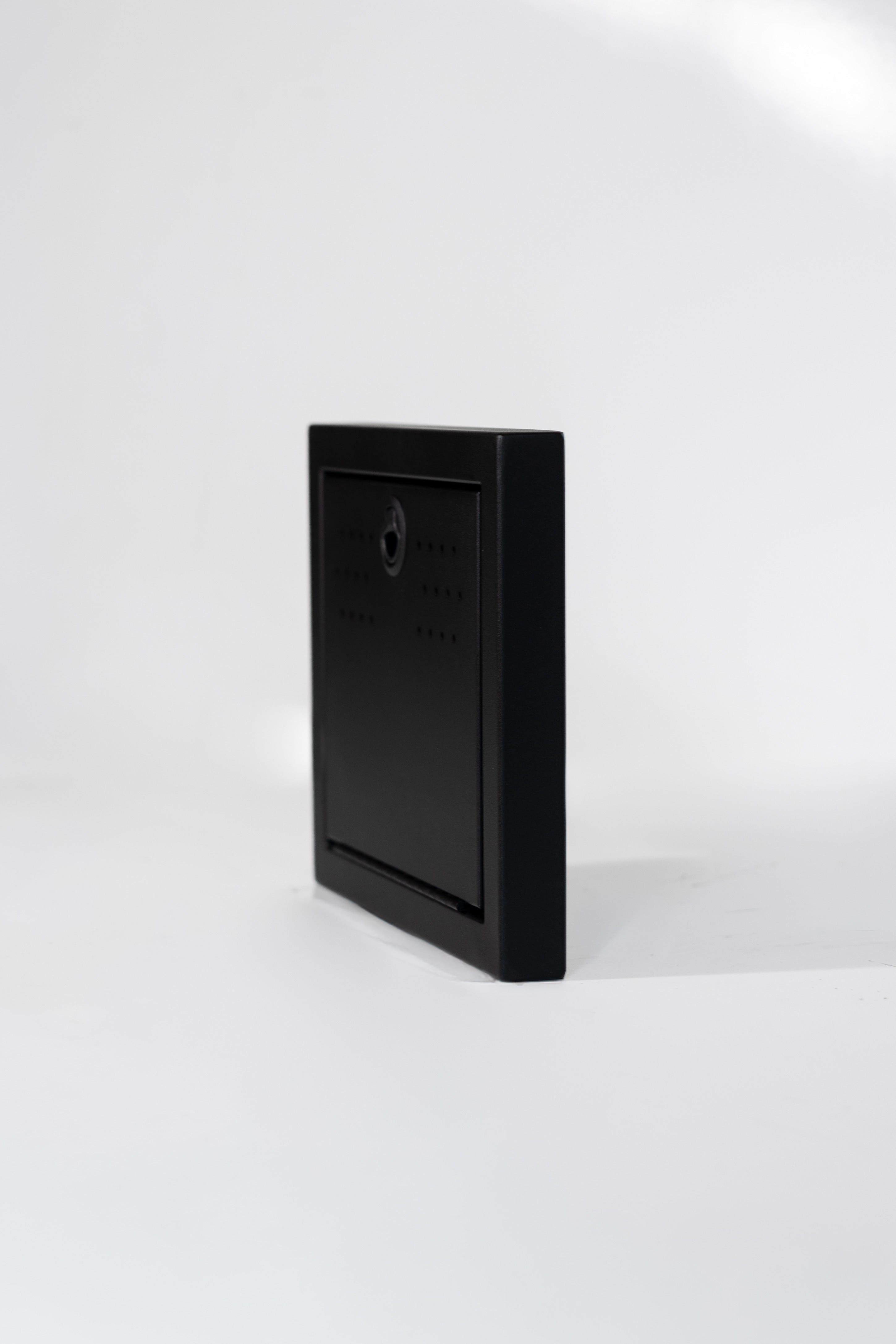 Black Powder-coated aluminum 18-inch face extension with flip-down door for Van Wife Components wheel well covers.