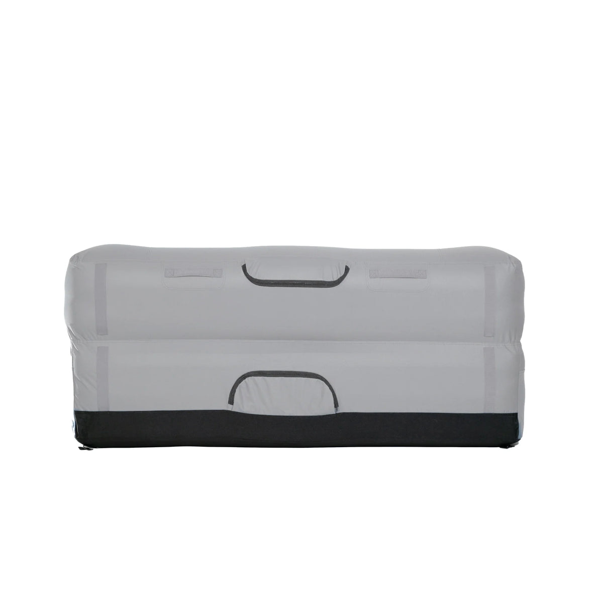 Gray Slouchcouch inflatable outdoor love seat fully inflated.