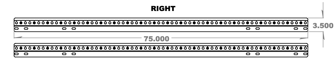 75" Single Supported Bed Rails (Pair)