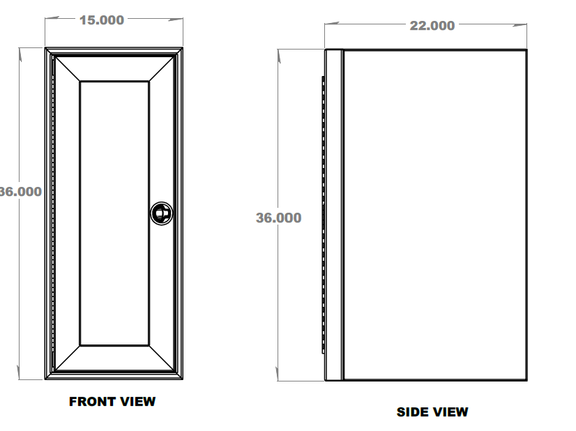 15" Single Door Base Cabinet - 15" x 22" x 36"