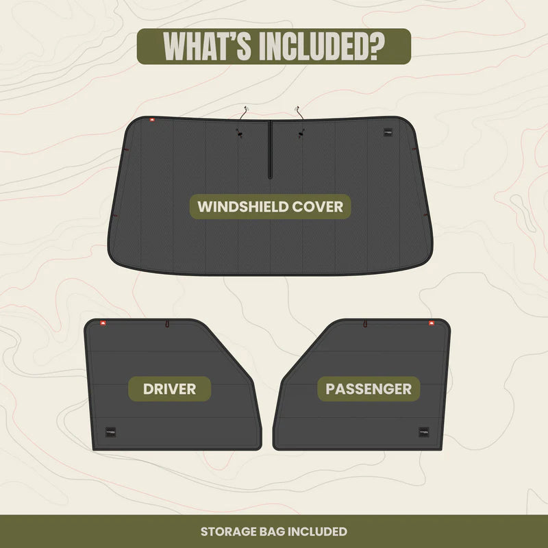 Ford E-Series Front Cab Window Cover Set