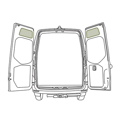 Mercedes Sprinter Upper Rear Door Storage Panels (Pair)