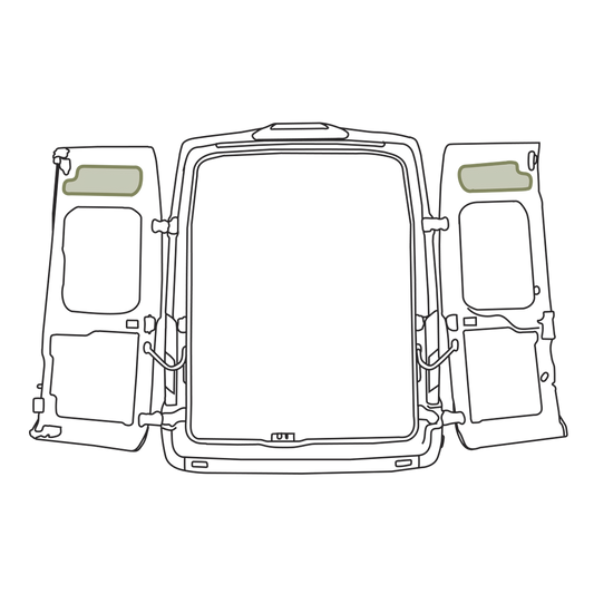 Ford Transit Upper Rear Door Storage Panels (Pair)