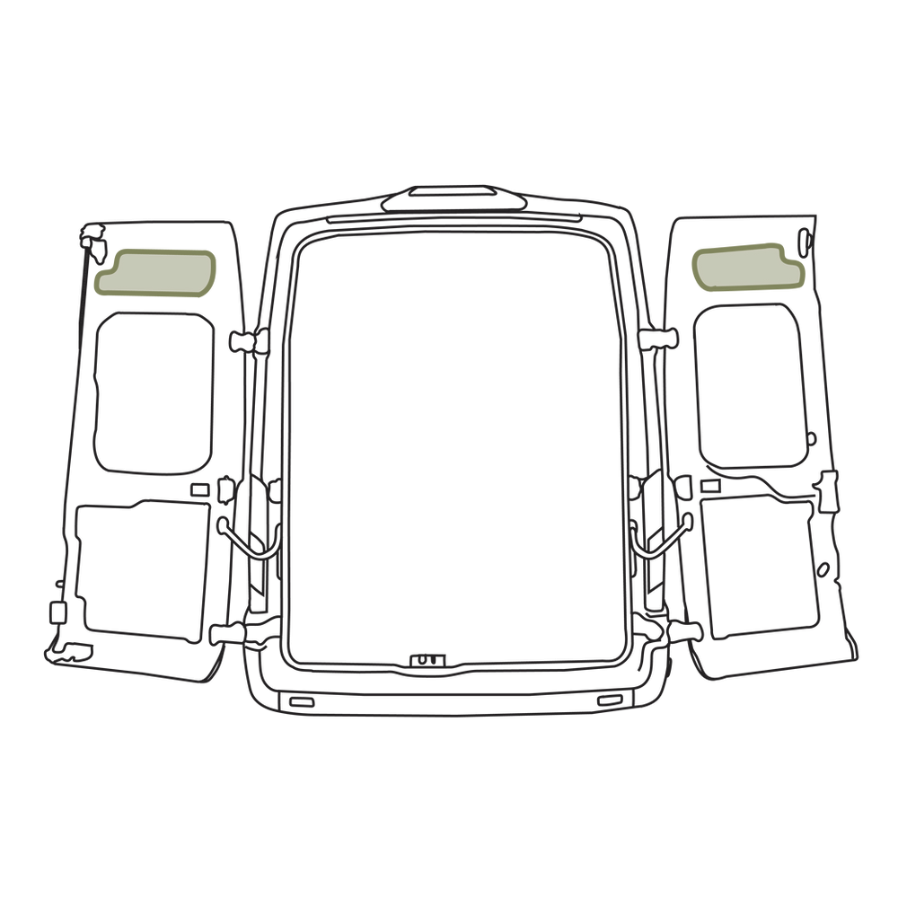 Ford Transit Upper Rear Door Storage Panels (Pair)