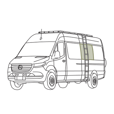 Mercedes Sprinter Stealth Passenger Van Middle Window Covers