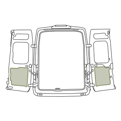 Ford Transit Lower Rear Door Storage Panels (Pair)