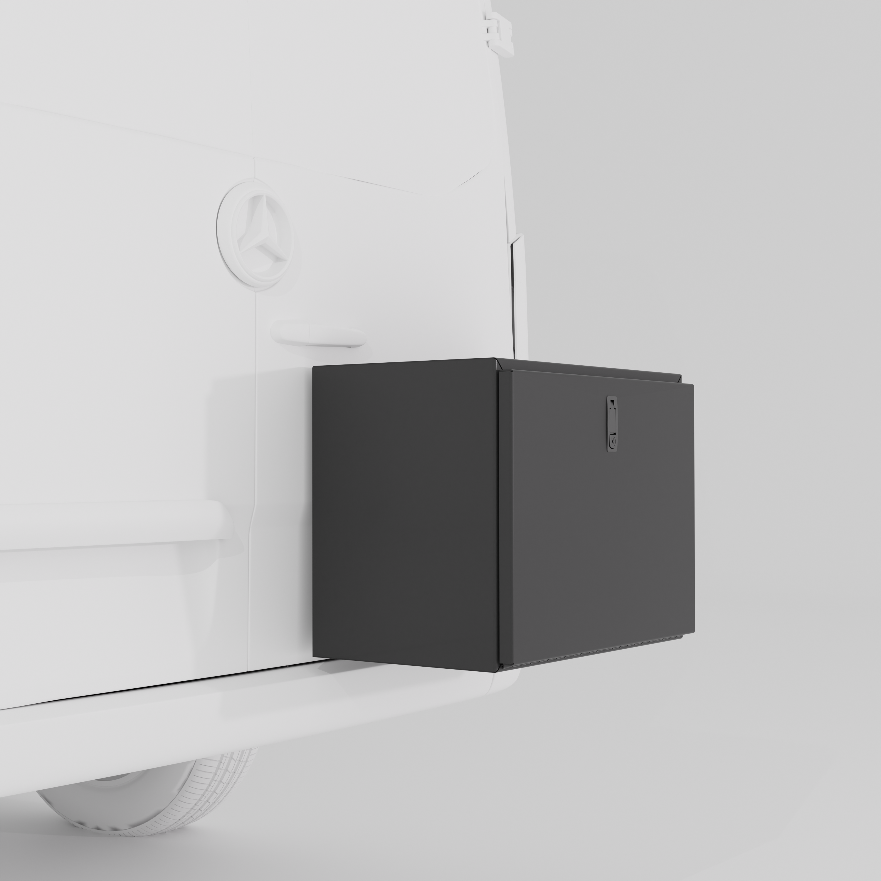 Exterior Box with Drop Down Door