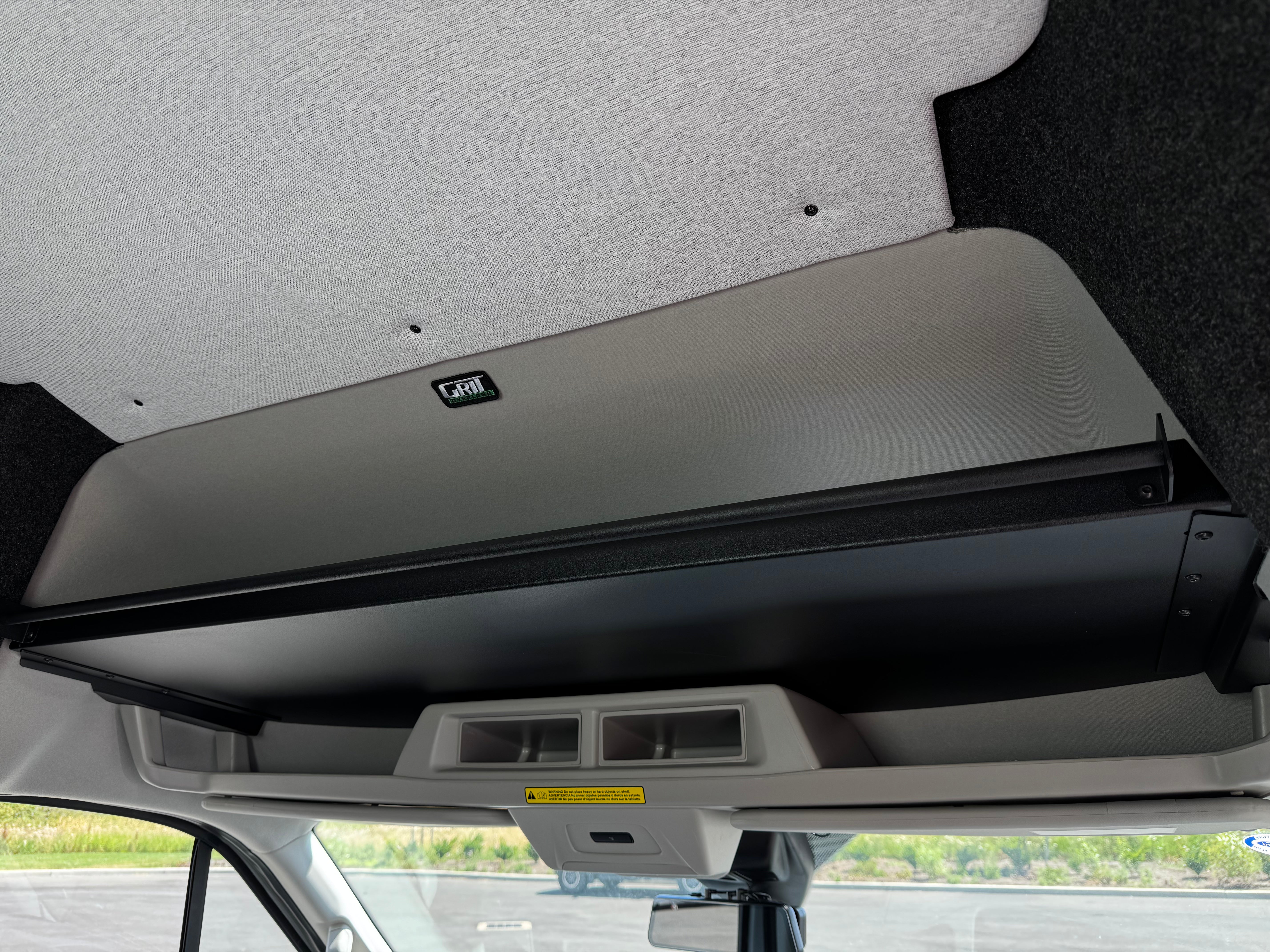 Ford Transit Headliner Shelf and Stealth Blackout Curtain Package