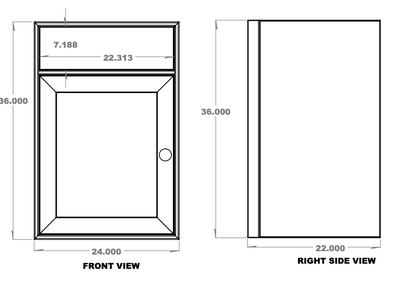 24" Aluminum Van Sink Base Cabinet | Van Wife Components
