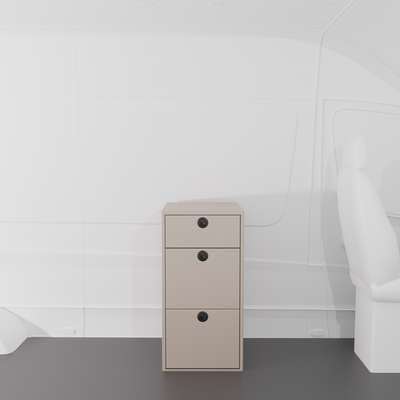 18" Three Drawer Base Cabinet
