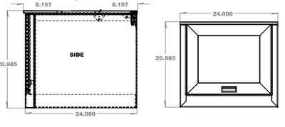 24" Rinse N Go Box - 24" x 24” x 21”