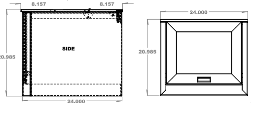 24" Rinse N Go Box - 24" x 24” x 21”