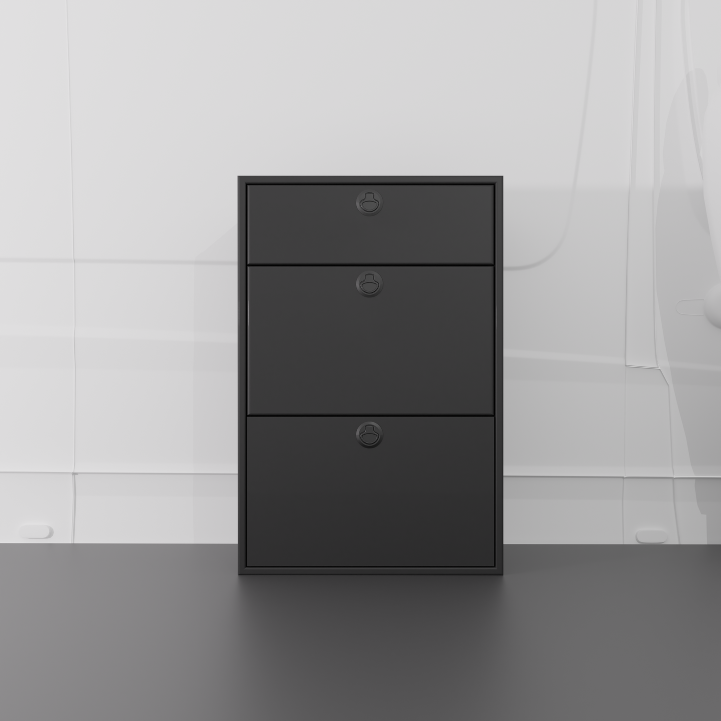 28" Three Drawer Base Cabinet - Shallow