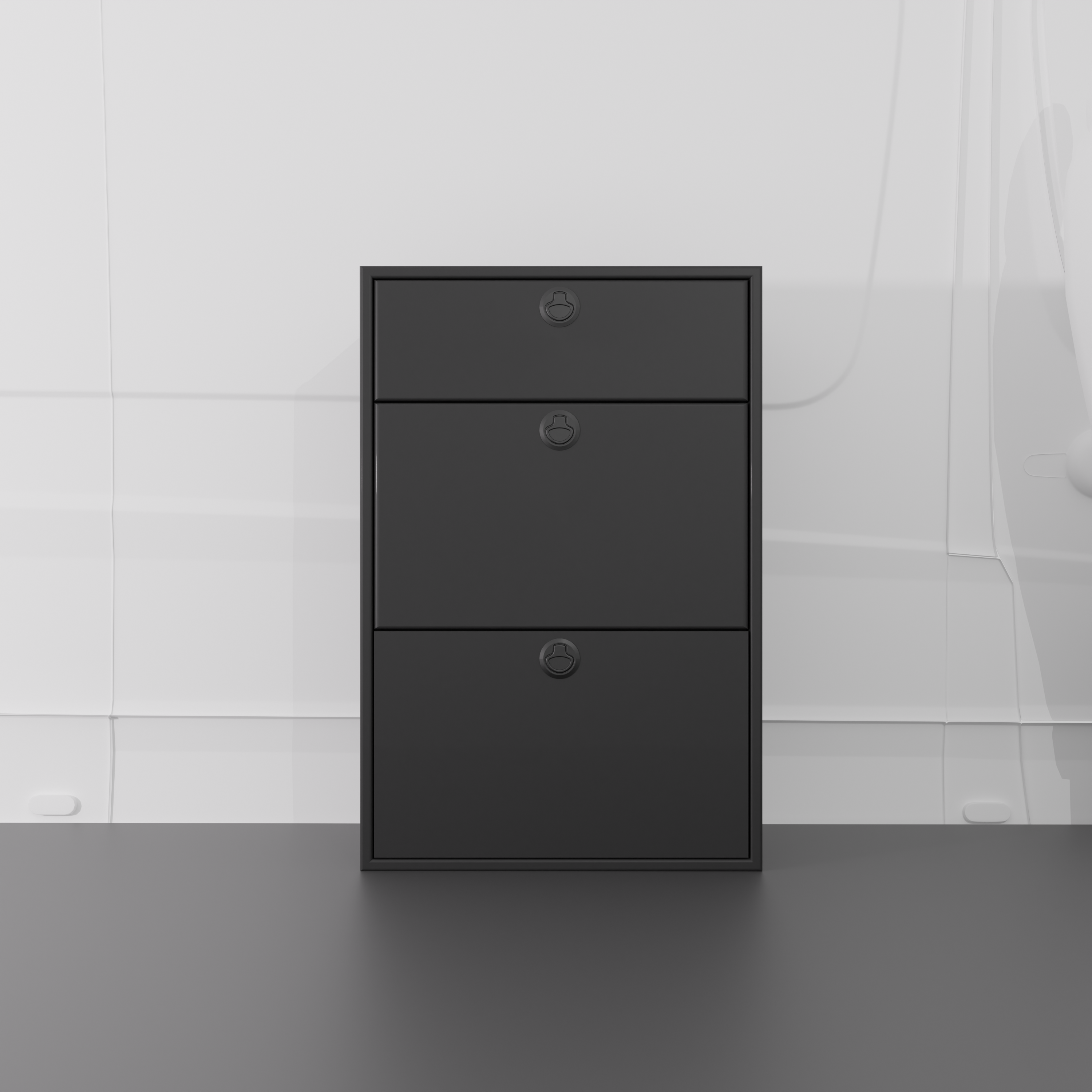 28" Three Drawer Base Cabinet (Shallow) - 28" x 18" x 36"