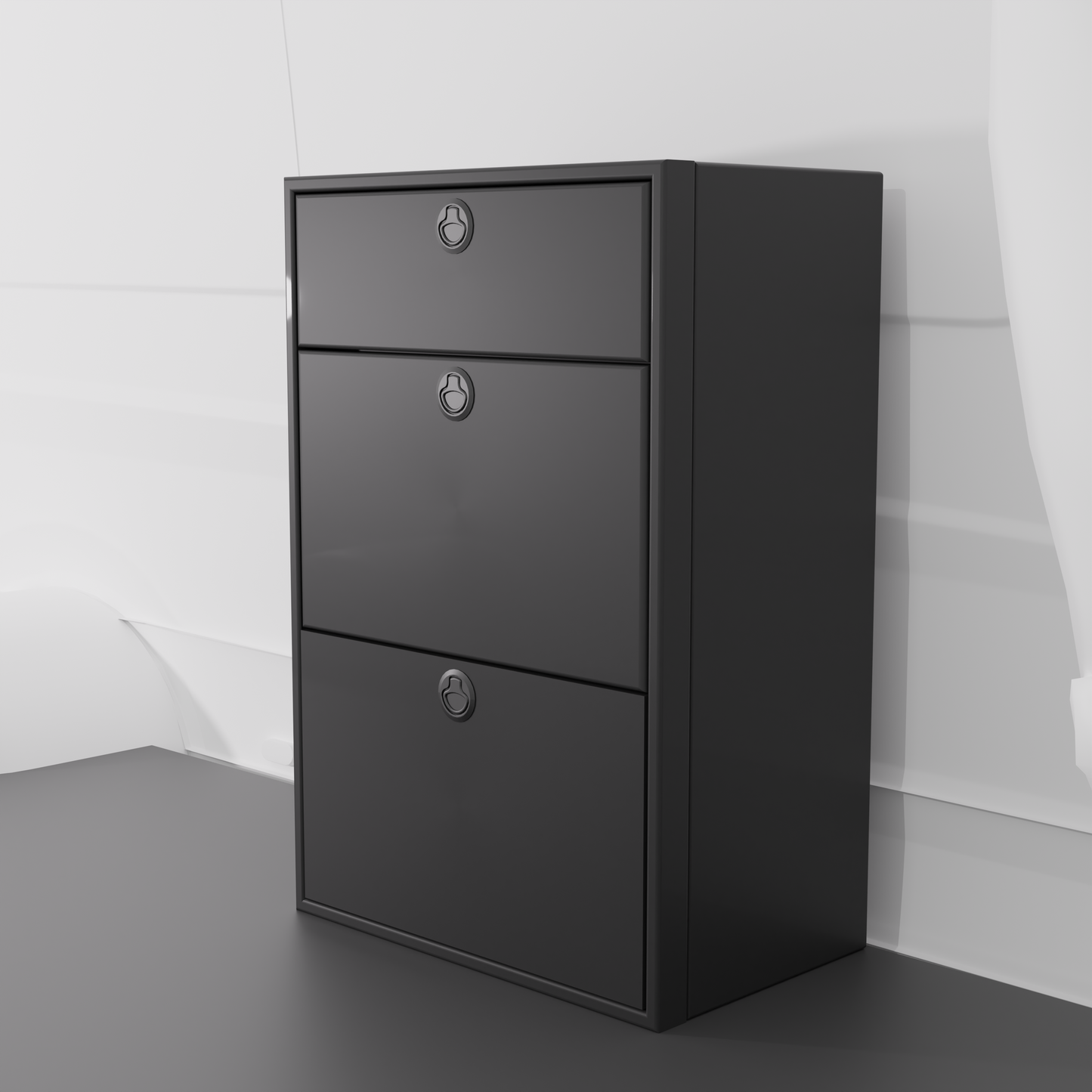 28" Three Drawer Base Cabinet - Shallow