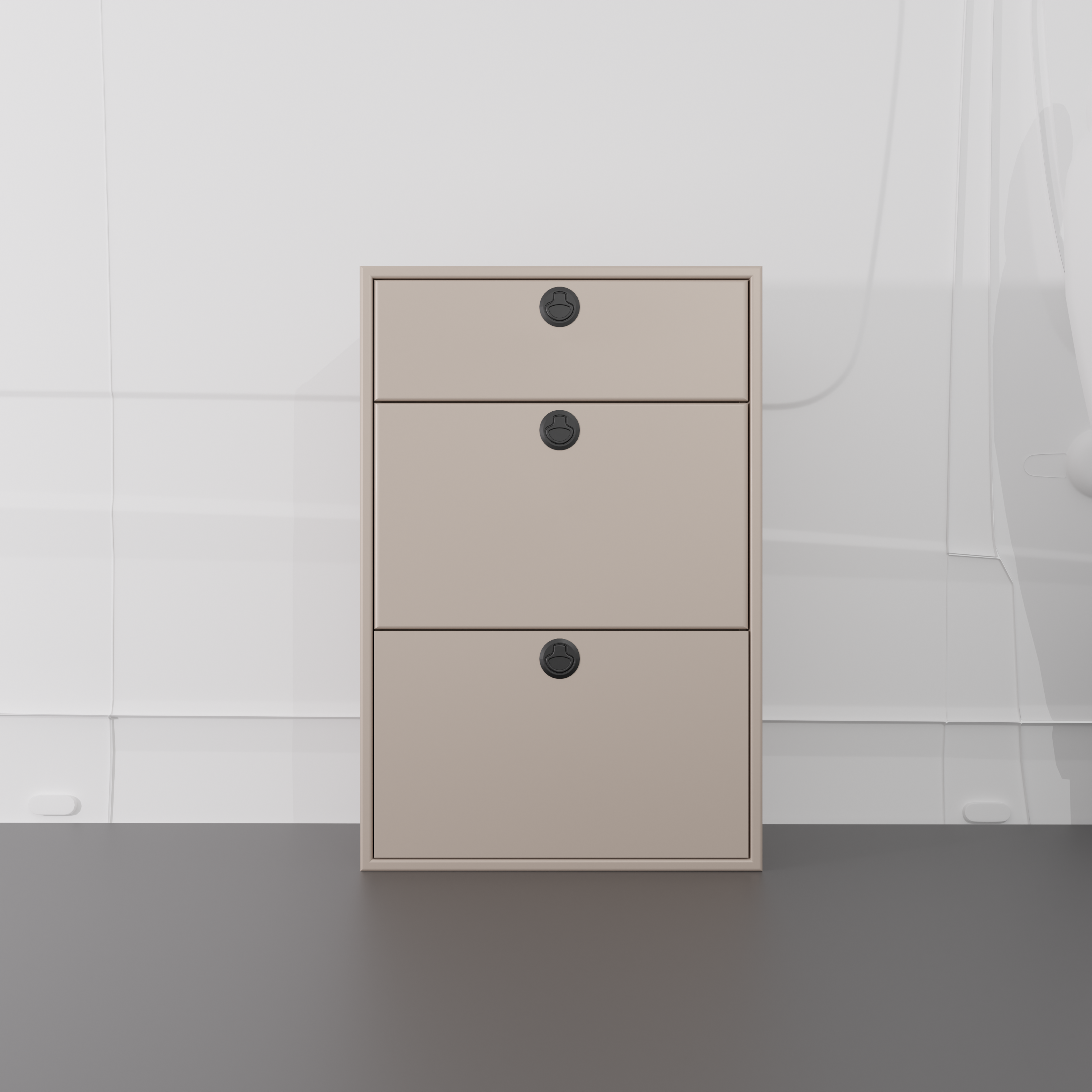 28" Three Drawer Base Cabinet (Shallow) - 28" x 18" x 36"