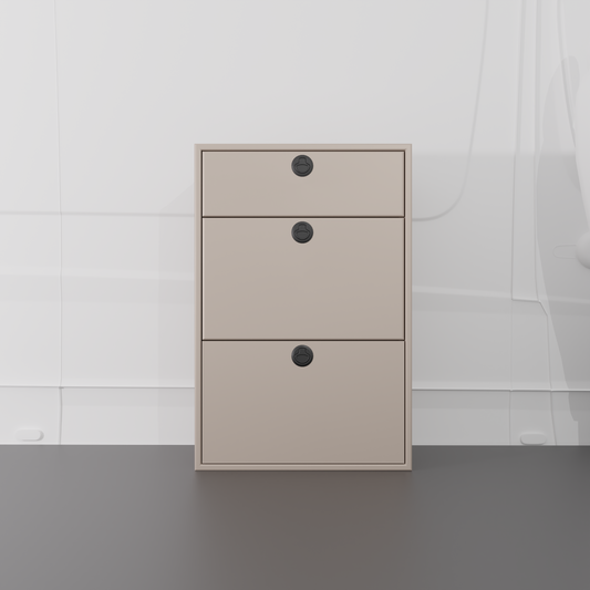 28" Three Drawer Base Cabinet - Shallow