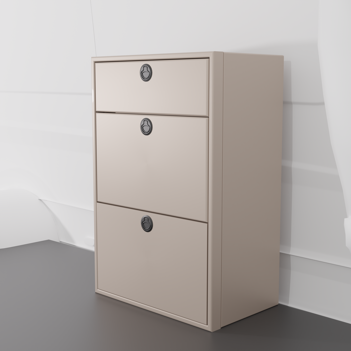 28" Three Drawer Base Cabinet - Shallow