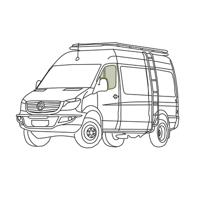 Mercedes Sprinter Reflective Front Door Window Cover (Pair)