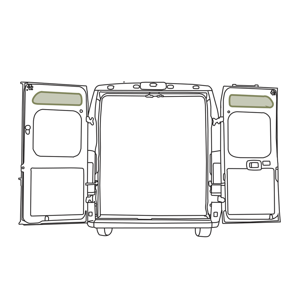 Ram Promaster Upper Rear Door Storage Panels (Pair)