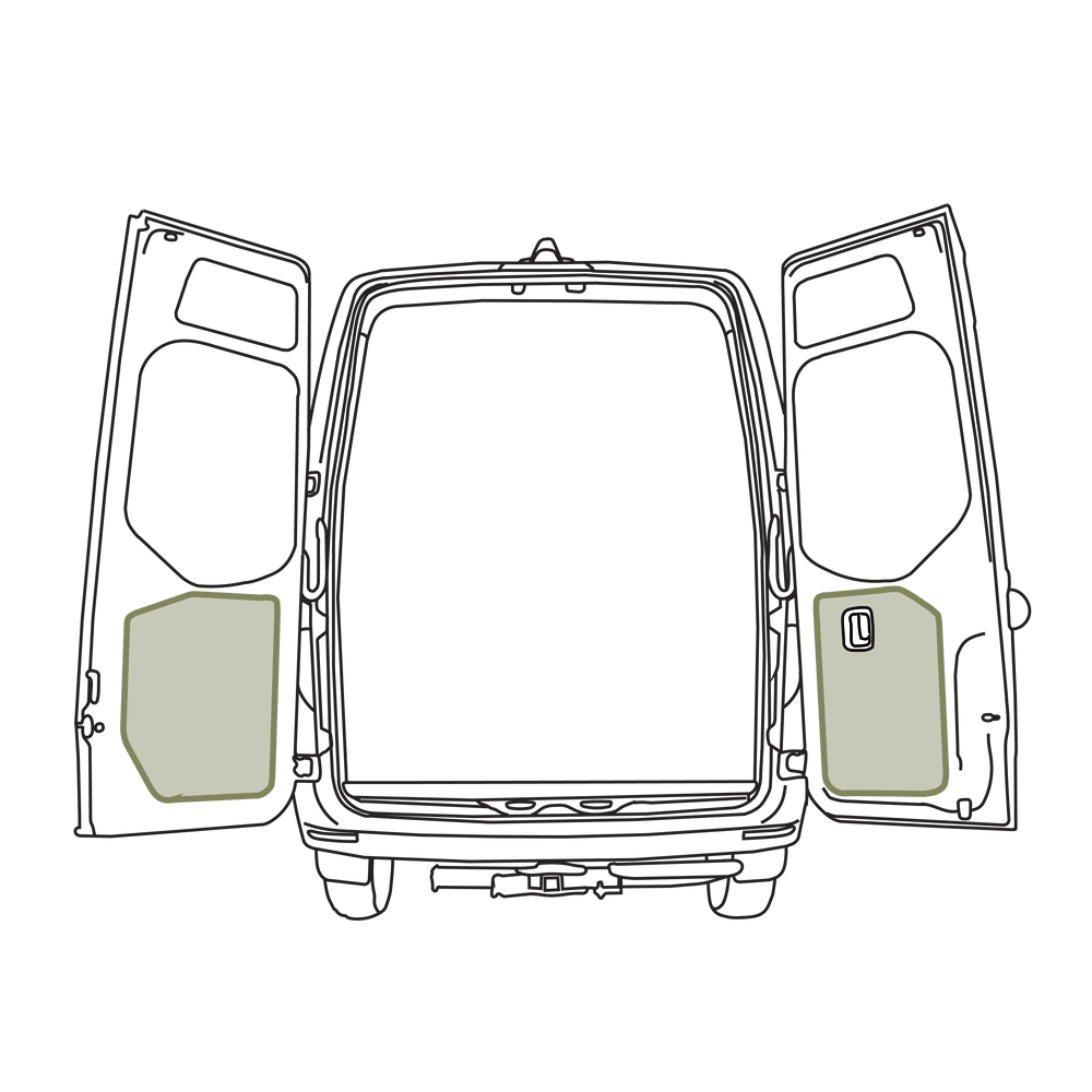 Mercedes-Benz Sprinter VS30 Lower Rear Door Storage Panels (Pair)