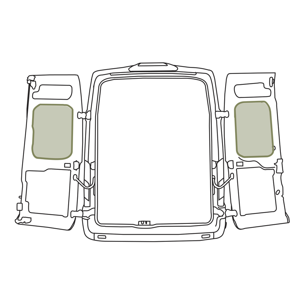 Ford Transit Middle Rear Door Storage Panels (Pair)