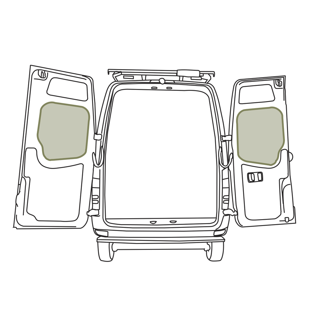 Mercedes-Benz Sprinter NCV3 Middle Door Storage Panels (Pair)