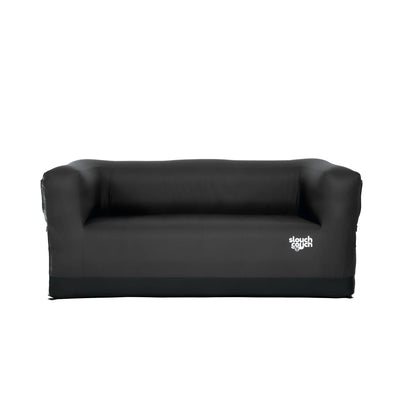 Charcoal Slouchcouch inflatable outdoor love seat fully inflated.