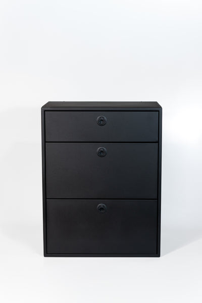 28" Three Drawer Base Cabinet (Shallow) - 28" x 18" x 36"