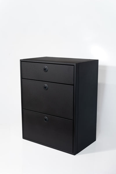 28" Three Drawer Base Cabinet (Shallow) - 28" x 18" x 36"