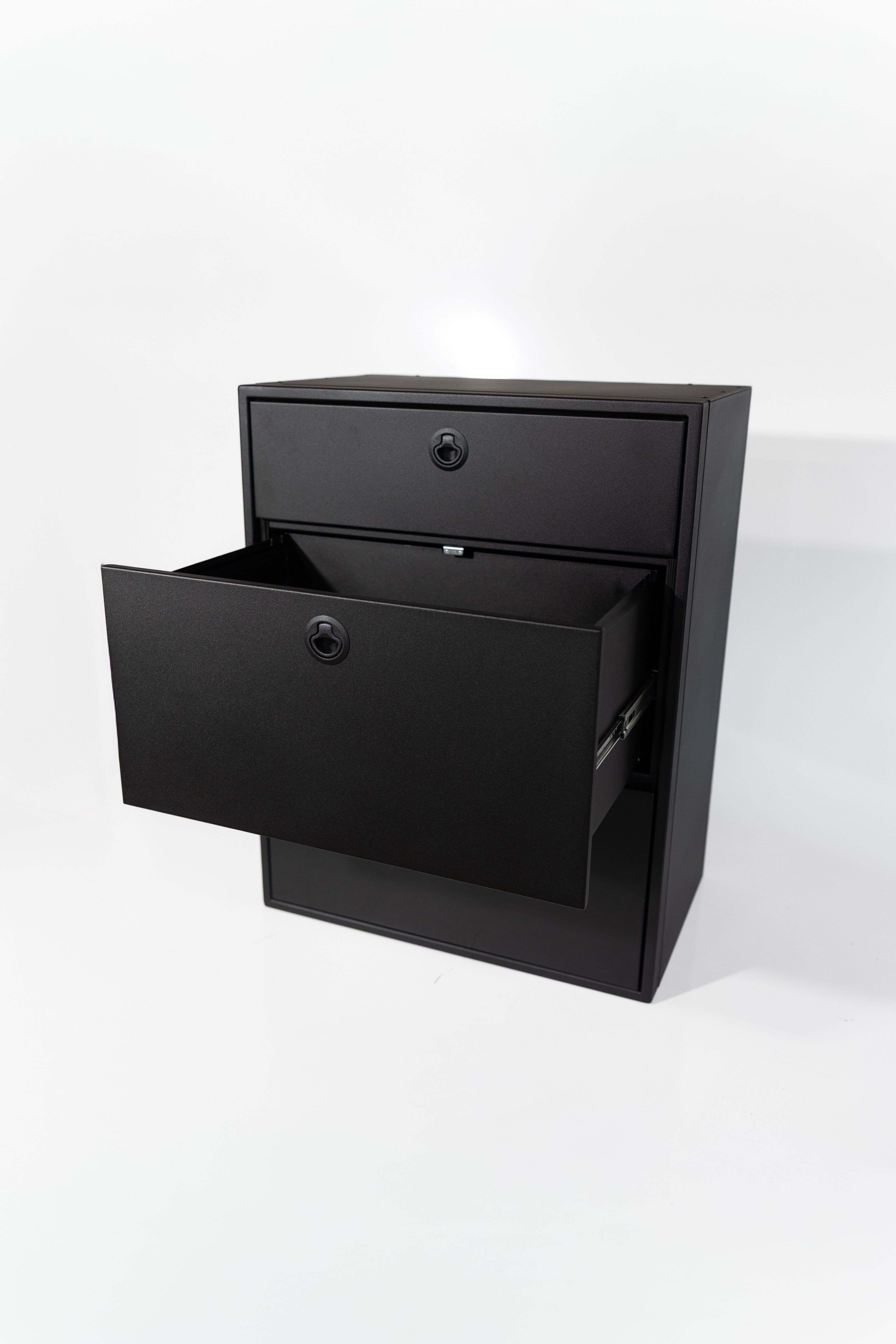 28" Three Drawer Base Cabinet (Shallow) - 28" x 18" x 36"