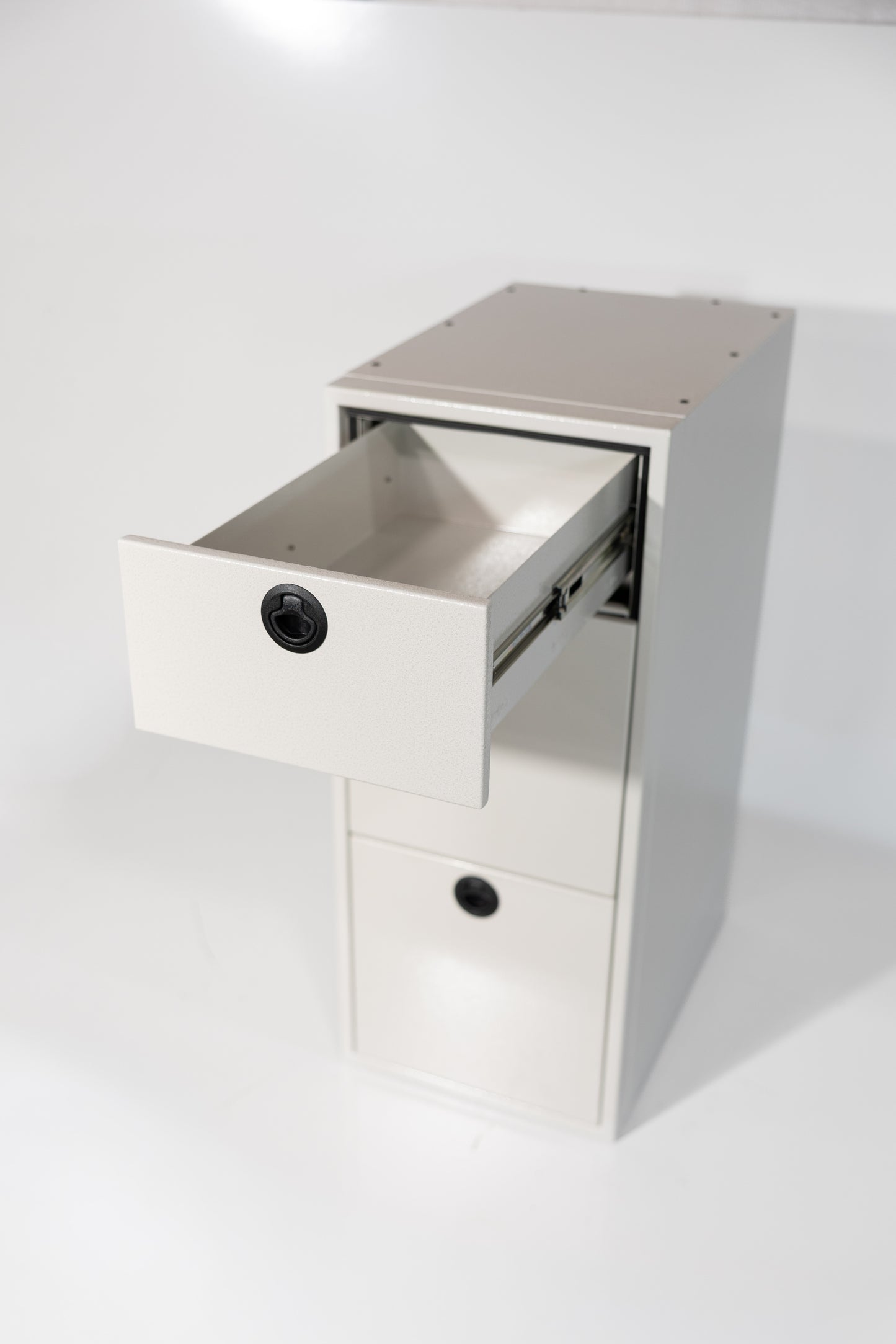 15" Three Drawer Base Cabinet: 15" Length x 18" Deep x 36" Height