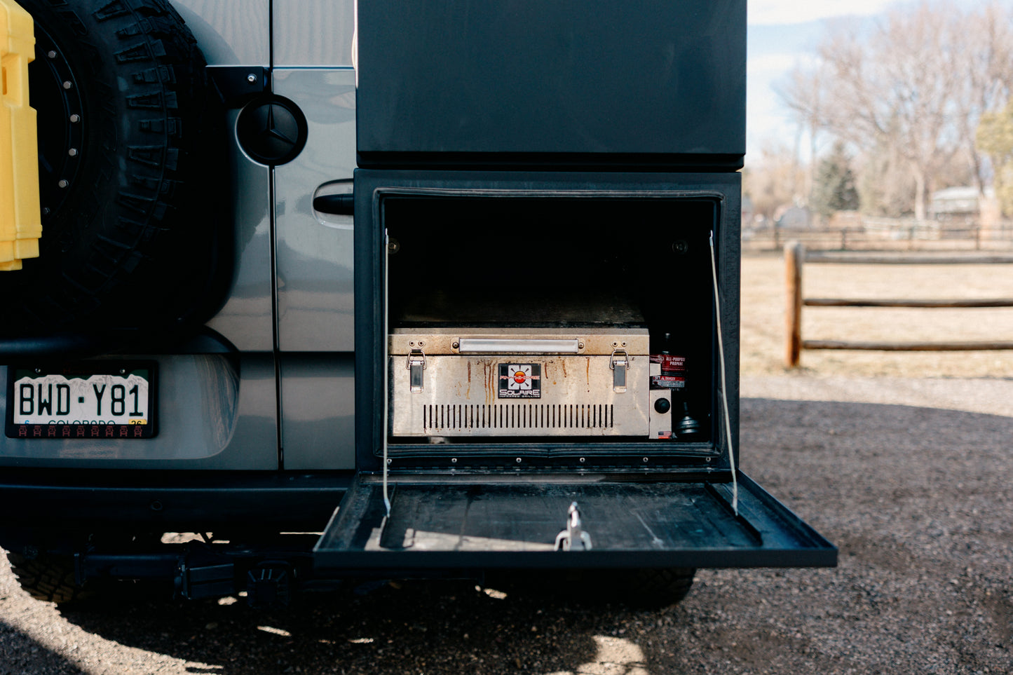 Exterior Box with Drop Down Door