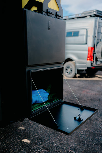 Exterior Box with Drop Down Door