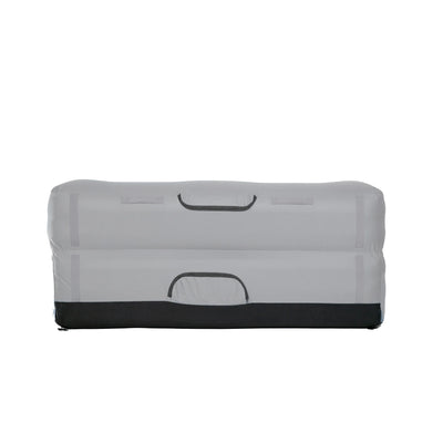 Gray Slouchcouch inflatable outdoor love seat fully inflated.
