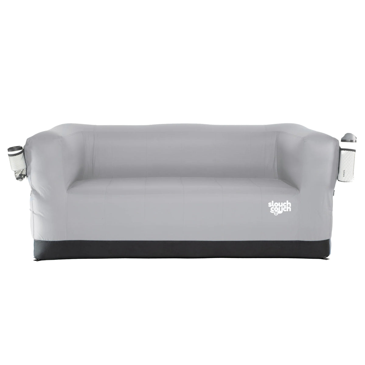 Gray Slouchcouch inflatable outdoor love seat fully set up 