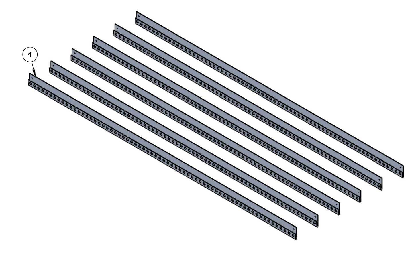 6 pieces pre-drilled J channel