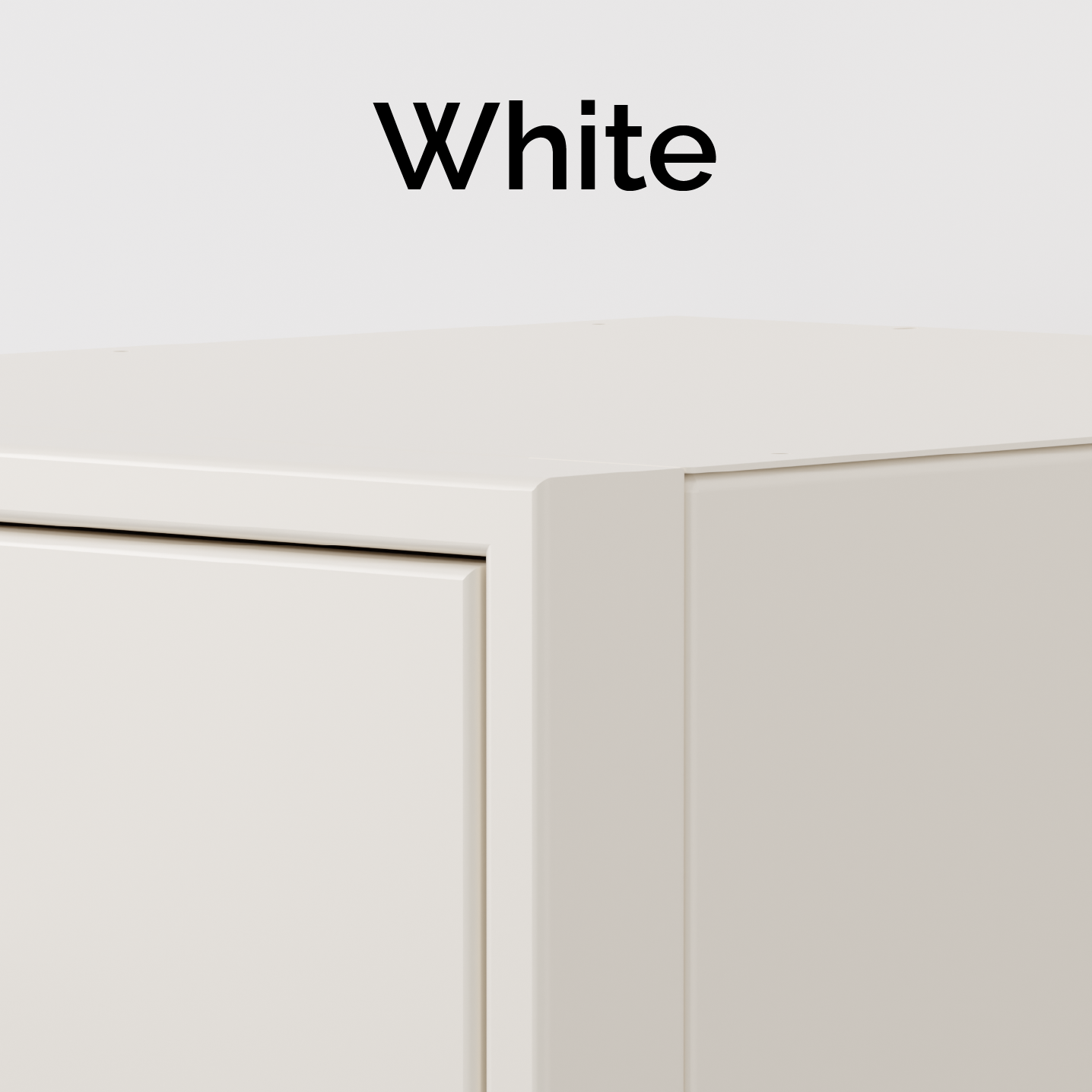 White Cabinet Color Sample - Van Wife Components
