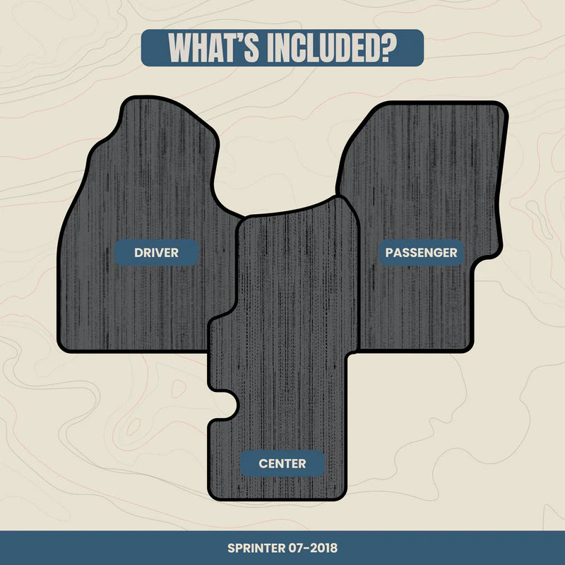 Front Cab Floor Mats Sprinter 2007-2018