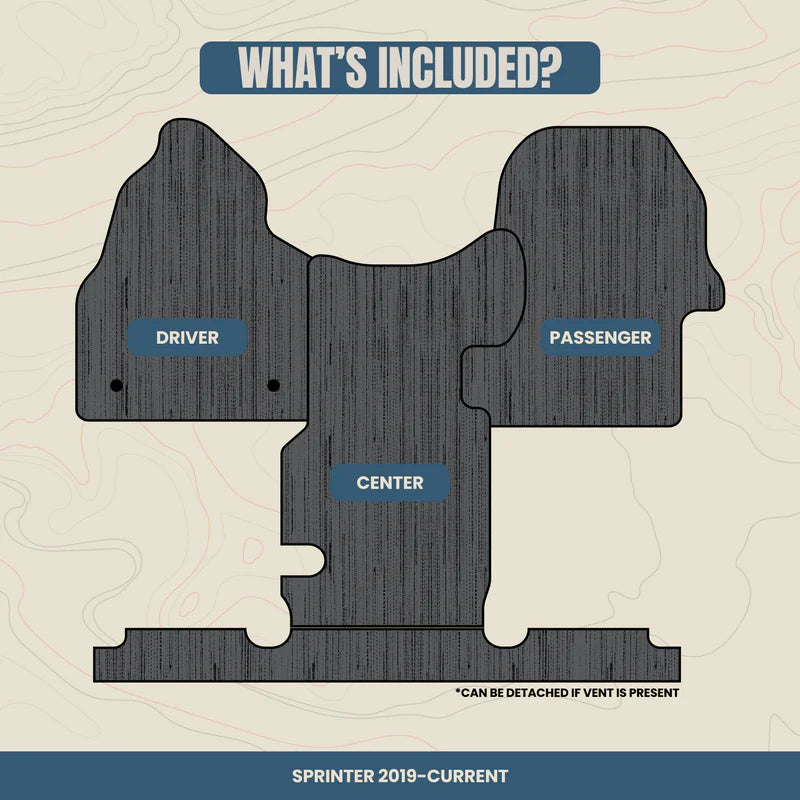Front Cab Floor Mats Sprinter 2019-Current