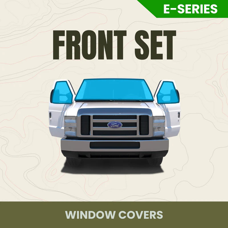 Ford E-Series Front Cab Window Cover Set