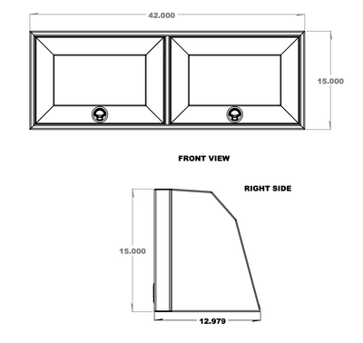 42" Aluminum Upper Van Cabinet | Van Wife Components
